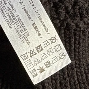 Zara textured open‎ knit chunky sweater crewneck balloon sleeves black size M thumbnail 14