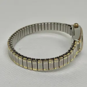 Vintage Accutime women two tone watch quartz analog running thumbnail 5
