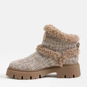 NEW Circus By Sam Edelman Clare Cozy Bootie Color: Natural Multi Knit/Shearling thumbnail 5