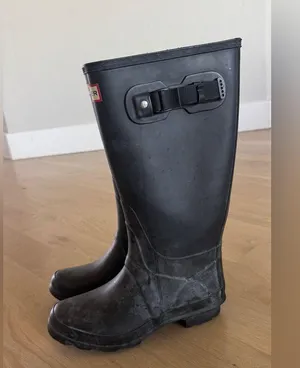 Hunter women’s original tall boots black size 7 thumbnail 3