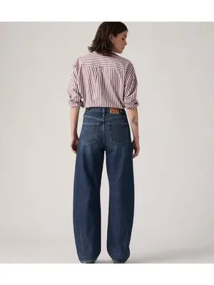 New Levi's Women's 26x33 Cinch Barrel Jeans New Shades - Dark Wash 003V50001 thumbnail 4