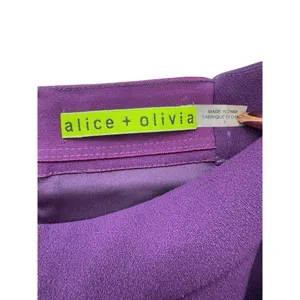 Alice + Olivia Purple Ena Hook Eye‎ Closure Blazer Skirt Suit Outfit Set Size 6 thumbnail 10
