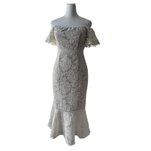 Twosisters the Label Erica White Lace Off the Shoulder Mermaid Midi Dress thumbnail 6