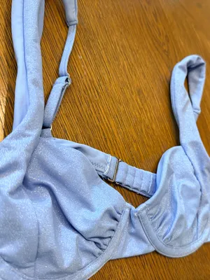 Abercrombie & Fitch Blue Wide Strap Underwire Bikini Top XXS NWOT thumbnail 7