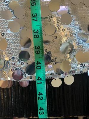 Glamorous Short Sleeve Silver Sequin Shift Dress Anthropologie Size 1X NWT thumbnail 6