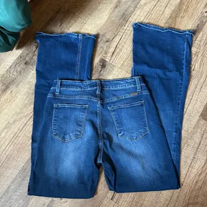 KANCAN Mid-Rise Dark Wash Flare Jean thumbnail 6