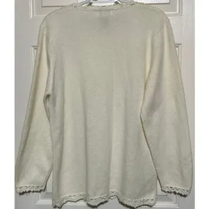 Koret Petites Women's Soft White Pull Over Sweater Size‎ S thumbnail 2