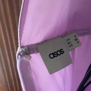 ASOS Pleated Pastel Purple V-Neck Tie-Back Fairycore Spring/ Summer Dress Sz. 4 thumbnail 4