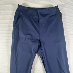Women’s XL Navy Blue Athletic Leggings Stretch Pull On Activewear Pants thumbnail 5