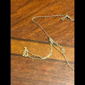 925 sterling silver necklace tangled gold tone scrap damaged m18 18 inch 0.69g thumbnail 2