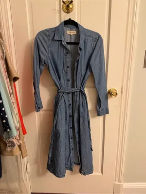 Madewell Wareham Wash Tie-Waist Shirtdress: TENCEL Denim Edition thumbnail 4
