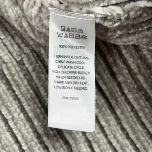 Cynthia Rowley XS Chenille Turtleneck Sweater Beige Gray Super Soft Cozy Knit thumbnail 7