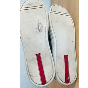 Prada Gray Suede Slip On Sneakers Womens 7 Leather Lined thumbnail 14