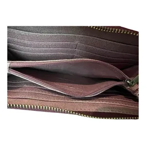 Joy Susan Chloe Purple vegan Leather Wristlet Clutch multi zip pockets wallet thumbnail 4