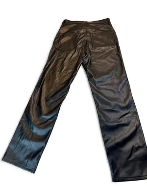 Gap black leather pants size 27 #leatherpants #gap thumbnail 2