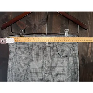 American Eagle Mom Straight Pant 6 Gray Plaid Stretch thumbnail 6