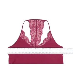 Express‎ Maroon Red Spaghetti Strap Lace Back Bodycon Dress Size Medium thumbnail 4