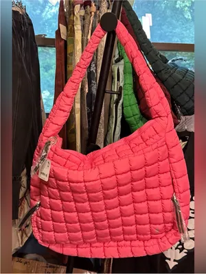 NWT Free People FP Movement Quilted Carryall Bag - bubblegum pink - One Size thumbnail 9
