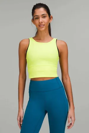 Lululemon Power Pivot Ribbed Tank Electric Lemon thumbnail 1