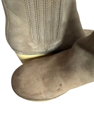 Frye & Co. Odessa Chelsea Boots High Heel Nubuck Leather Taupe Size 8.5 Women's thumbnail 10
