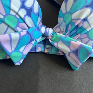 Aerie Bridget Blue & Purple Floral Underwire Padded Bikini Top. Size 34A thumbnail 6