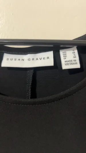 Susan Graver Women's Black A-Line Dress Small thumbnail 3