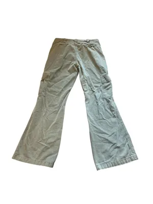 AEROPOSTALE Green Cargo Pants Low Rise Flare leg size 8 thumbnail 3