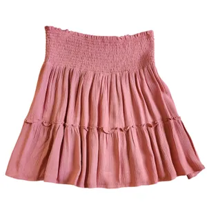 Hippie Rose Womens Cottagecore Mauve Smocked Tiered Mini Skirt, Medium‎ thumbnail 5