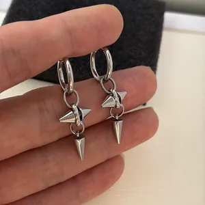 Spike Dangle Drop Earrings for Men Women Streetwear Punk Hip Hop Unisex Earrings thumbnail 6