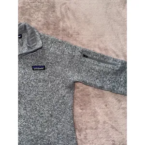 Patagonia Women's Better Sweater Gray Heather 1/4 Zip Up‎ Size Small thumbnail 2