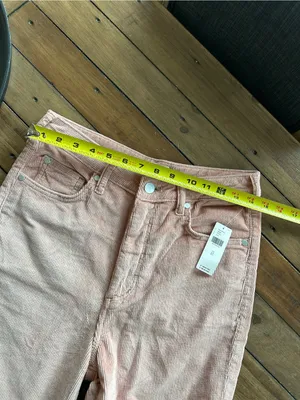 NWT Anthropologie Pilcro Scotty High Rise Cuffed Corduroy Pink Pants 27 thumbnail 12