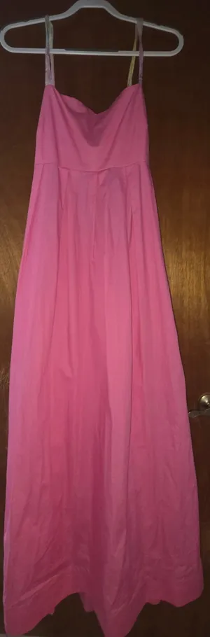 Sugar lips pink maxi dress with strap detail thumbnail 1
