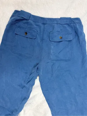 LOFT Royal Blue Utility Jogger Pants thumbnail 7