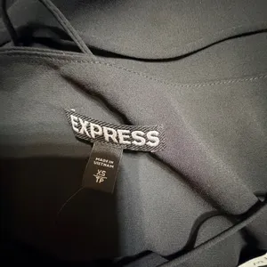 Express Womens Black Strappy Lattice V-Neck Chiffon‎ Cami Tank Top XS NWT thumbnail 5