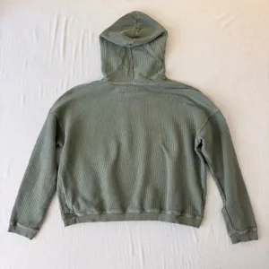 Aerie New Love Corded Hoodie M Sage Green Oversized Cozycore thumbnail 5