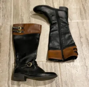 Target Black and Brown Knee-High Boots 8.5 thumbnail 1
