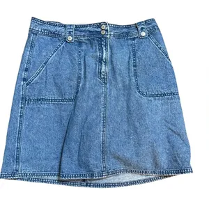 Vintage Liz Claiborne Denim Skort 90s Jean Skirt Shorts Y2K Utility‎ Style Sz 14 thumbnail 1