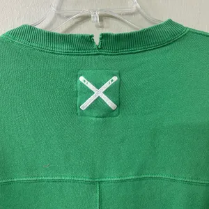 Aerie Distressed Patchwork Ski Resort New York Crewneck Sweatshirt Green Sz S thumbnail 8