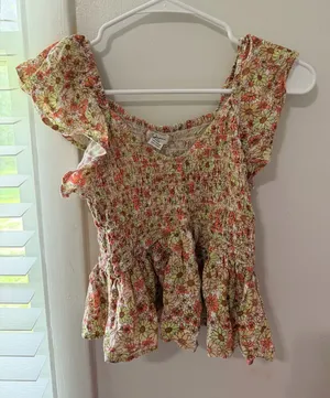 Floral Peplum Top thumbnail 1
