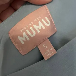 Show Me Your MuMu Blue Gray Morgan V Neck Maxi Dress Size Small thumbnail 3