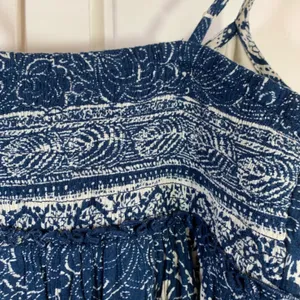 American Eagle Blue White Floral Handkerchief Hem‎ Sun Dress Small Fairycore thumbnail 12