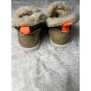 Womens Size 38 Brown Faux Fur Lined Moccasin Slippers Cozy Cabin Shoes thumbnail 4