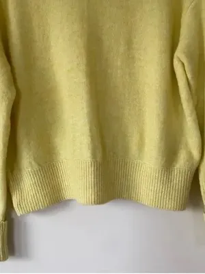 Pilcro by Anthropologie Juno Knit Sweater in Pastel Yellow Size L thumbnail 3