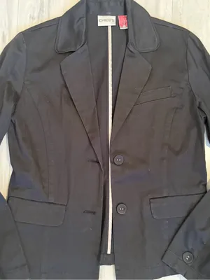 Chico's Women's Black Two-Button Tailored Blazer thumbnail 2