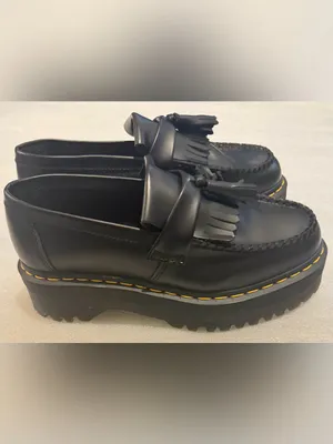 Dr. Martens Black Platform Tassel Loafers NWOT Unisex thumbnail 2