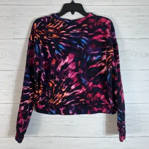 Juicy Couture Tie Dye Swirl crop Sweatshirt, Women's Size L juniors multicolor thumbnail 2