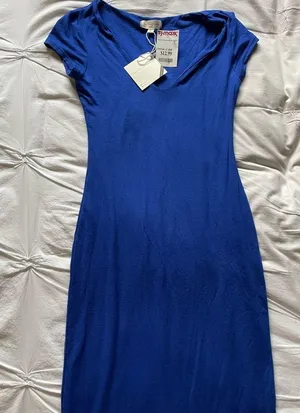 ⚠️SOLD⚠️royal blue bodycon maxi dress thumbnail 1