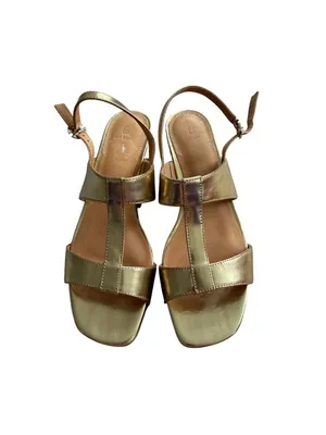 BILL BLASS Gold Platform Sandals Size 7.5 thumbnail 10