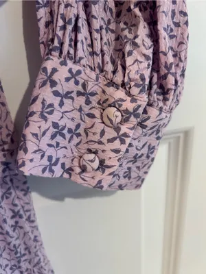 A New Day Lilac Floral Tiered Midi Dress Size S thumbnail 9
