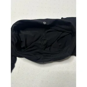 Lululemon Black Capri Leggings Size 10 – Ruched Hem & Fold Over Waistband thumbnail 3